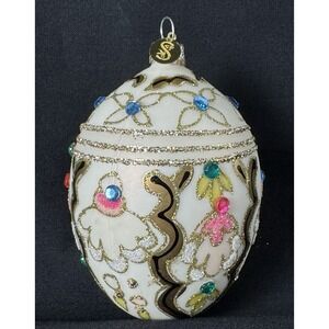 The Smithsonian Catalogue Feberge Glass Gold Egg Ornament Made In Poland